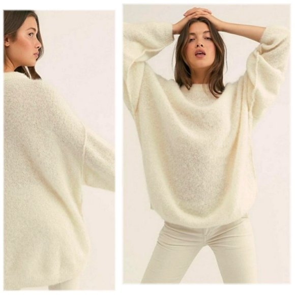 Free People Sweaters - NWT Free People Ivory Alpaca Pullover Medium